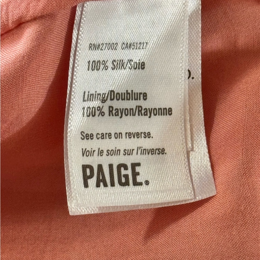 PAIGE Katharina Floral Silk Midi Dress Size Large Ruffle Feminine - Picture 16 of 16